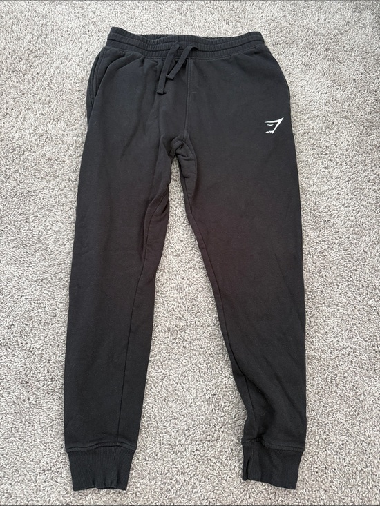 Gymshark Other - Gymshark Black Slim Tapered Joggers with White Logo